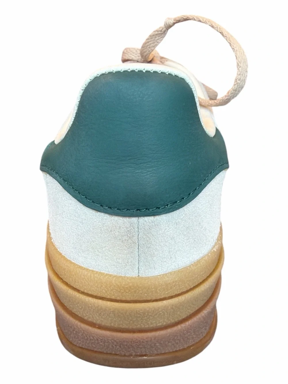 Adidas Gazelle Bold Green Off White Size 6 1/2 Suede Leather Gold Branding - Picture 11 of 14